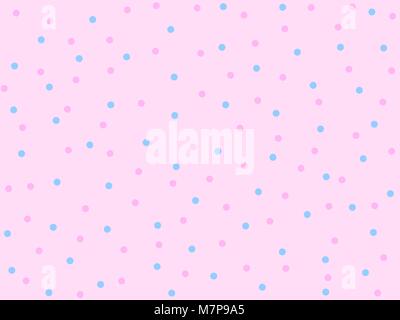Tiny Pink and blue dot seamless pattern, Pink and Blue dot on light pink background, Not ordered pattern, Sweet style pattern, Cute pattern vector for Stock Vector