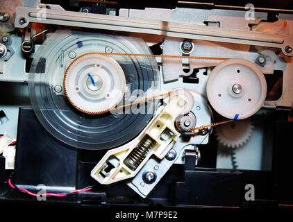 Close Image Of Drive Gears And Cogs In A Computer Printer For Extreme close-image-of-drive-gears-and-cogs-in-a-computer-printer-for-extreme