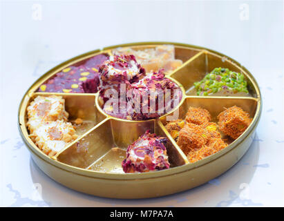 Turkish delight in a plastic packaging,image of a Stock Photo