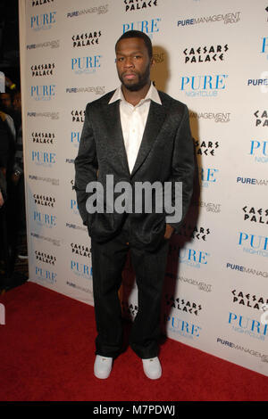 Curtis '50 Cent' Jackson at Pure Nightclub in Caesars Palace for his New Year Eve party on December 31, 2009 in Las Vegas, Nevada. Stock Photo