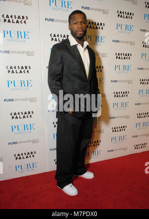 Curtis '50 Cent' Jackson at Pure Nightclub in Caesars Palace for his New Year Eve party on December 31, 2009 in Las Vegas, Nevada. Stock Photo
