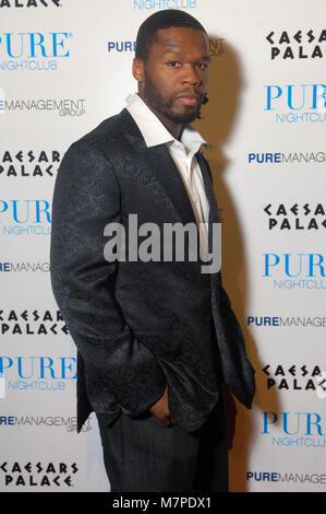 Curtis '50 Cent' Jackson at Pure Nightclub in Caesars Palace for his New Year Eve party on December 31, 2009 in Las Vegas, Nevada. Stock Photo