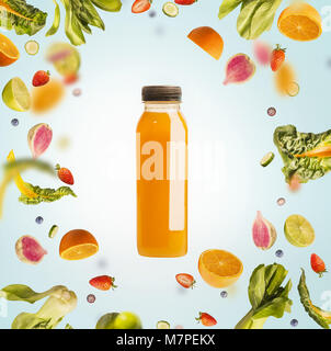 https://l450v.alamy.com/450v/m7pekx/yellow-smoothie-or-juice-bottle-with-flying-or-falling-ingredients-m7pekx.jpg