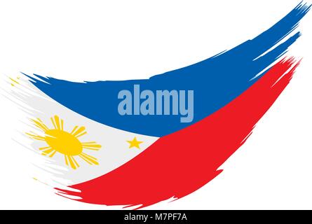 Philippines flag, vector illustration Stock Vector