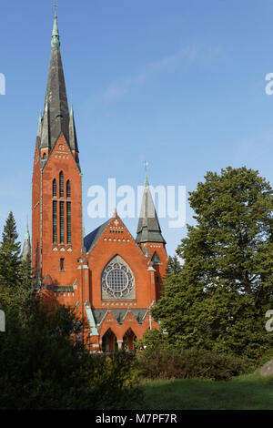 Turku, Finland - August 21, 2017: View to St. Michaels church in a summer day. Built in 1905, it is one of the most popular wedding churches in Turku  Stock Photo