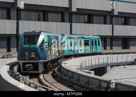 Skytrain at Changi Airport in Singapore Stock Photo