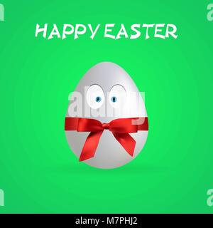Simple Happy Easter Egg Poster, Vector, Illustration, Eps File Stock Vector