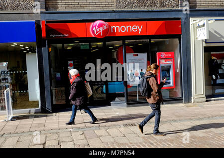 virgin money shop, norwich, norfolk, england Stock Photo