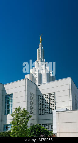 Mormon Temple in Idaho Falls, Idaho, USA Stock Photo