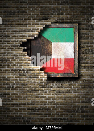 The flag of Kuwait on old and vintage grunge texture Stock Photo - Alamy