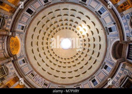 The Dome of the Pantheon in Rome, Italy Stock Photo
