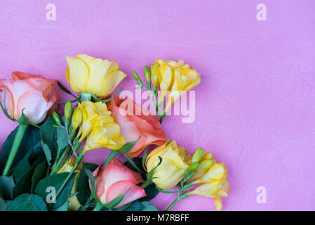 colorful background with fresh flowers Stock Photo