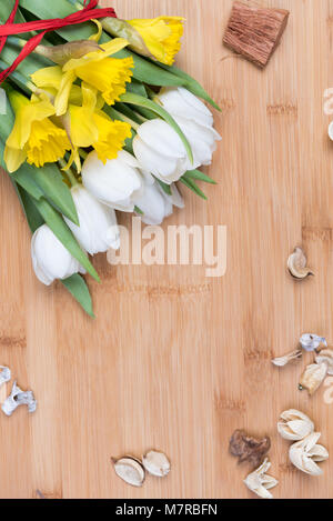 colorful background with fresh flowers Stock Photo
