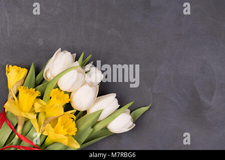 colorful background with fresh flowers Stock Photo