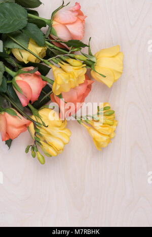 colorful background with fresh flowers Stock Photo