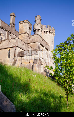 Restored and remodelled medieval motte-and-bailey castle in Arundel, West Sussex, South East England, UK. A popular tourist attraction. Stock Photo