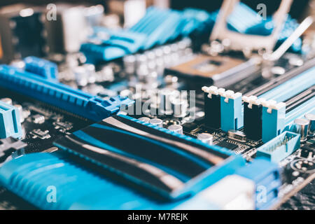 Close-up of computer motherboard details Stock Photo