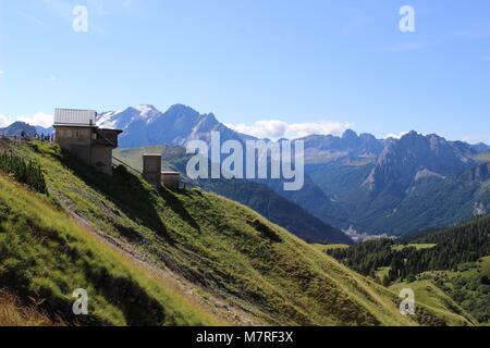 Meadow in the mountains on a sunny day Stock Photo
