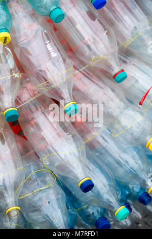 A pile of empty plastic bottles Stock Photo