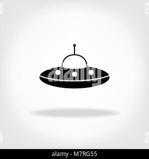 UFO Icon. UFO Flying Saucer Icon Stock Vector
