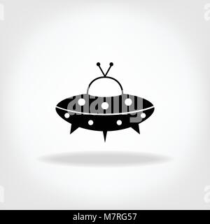 UFO Icon. UFO Flying Saucer Icon Stock Vector