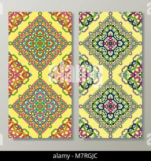 seamless vertical patterns set with hand drawn texture for Wedding, Bridal, Valentine's day or Birthday Invitations. Fabric or paper print, abstract g Stock Vector