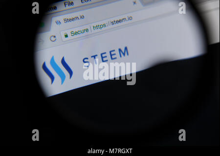 The Steem website Stock Photo