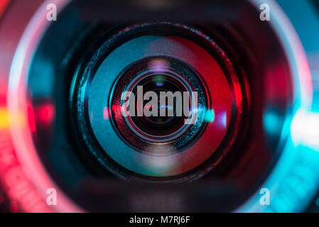 Video camera lens Stock Photo