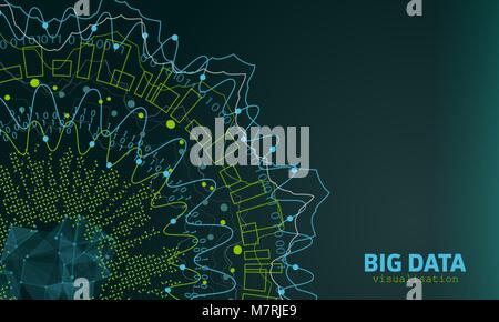 Big Data Visualization. Futuristic Infographic. Information Abstract Design Stock Vector