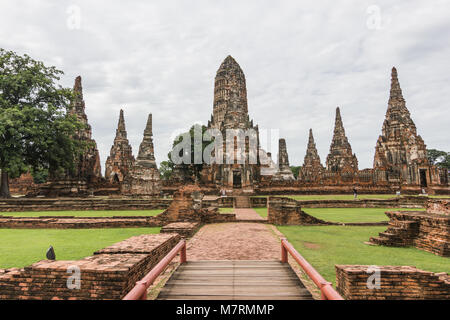 Wat Chaiwatthanaram is a Buddhist temple in the city of Ayutthaya Historical Park, Thailand Stock Photo