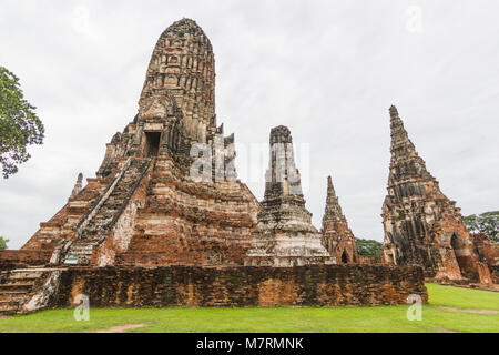Wat Chaiwatthanaram is a Buddhist temple in the city of Ayutthaya Historical Park, Thailand Stock Photo