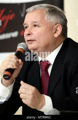 Warsaw, Masovia / Poland - 2007/09/05: Jaroslaw Kaczynski, polish government Prime Minister and leader of the Law and Justice party PiS Stock Photo