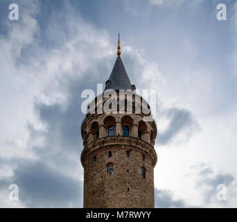 Turkey Istanbul Galata Tower Stock Photo
