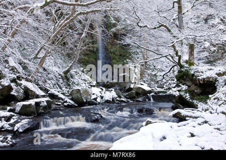 Mallyan Spout by West Beck near Goathland North York Moors North Yorkshire Stock Photo