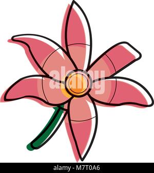 Moved Color Beautiful Rose With Nature Petals Design Stock Vector Image 