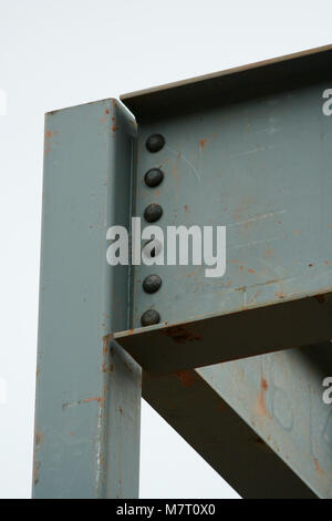 Rivets holding some steal beams Stock Photo