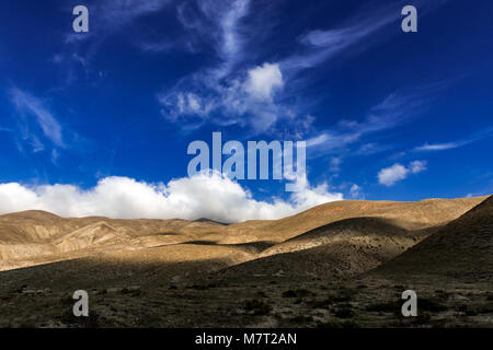 Blue sky and clouds over the mountains