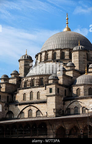 Turkey, Istanbul, New Mosque (Yeni Valide Camii), city landmark from 17th century, Ottoman imperial mosque. Stock Photo