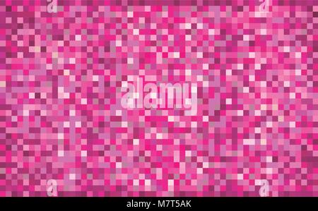 Pink abstract grunge background - Illustration,  Mosaic grunge lilac background,  Squares Of Light And Dark pink color,  Cyclamen shapes of mosaic sty Stock Vector