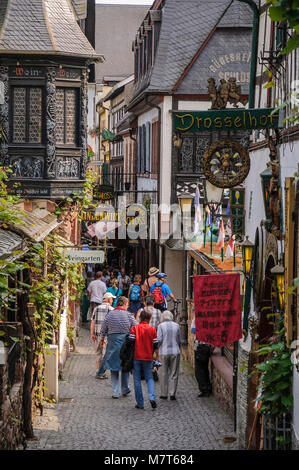 Drosselgasse, Rüdesheim, Rheingau, Hessen, Deutschland Stock Photo