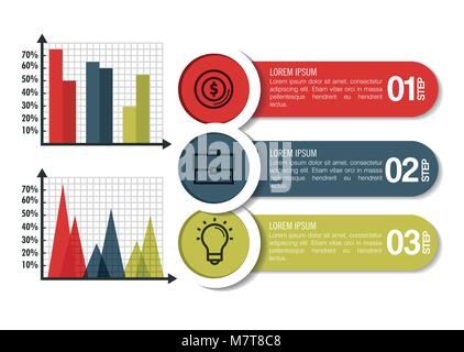 business infographic template icons Stock Vector
