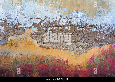 Colorful background pattern of old wall Stock Photo