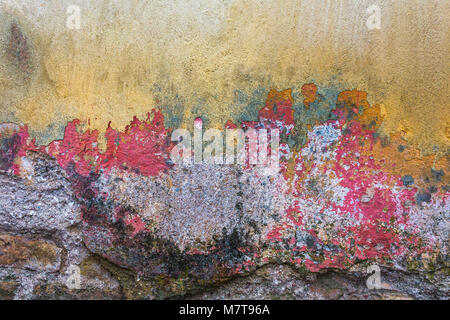 Colorful background pattern of old wall Stock Photo