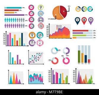 business infographic template icons Stock Vector