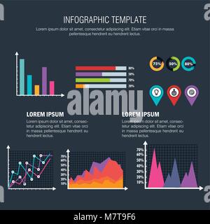 business infographic template icons Stock Vector