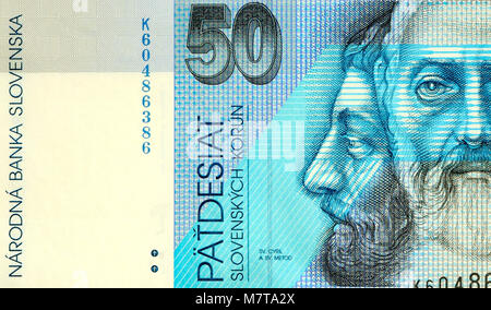 Slovakia Fifty 50 Korun Bank Note Stock Photo