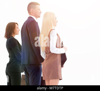 rear view. group of business people confidently looking forward Stock Photo