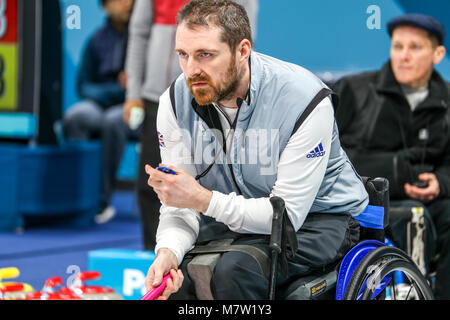 Pyeongchang, South Korea. 13th March, 2018. Curling competition: Great Britain Vs Neutral Paralympic Athletes Credit: Marco Ciccolella/Alamy Live News Stock Photo