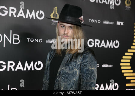 Norway, Oslo - February 25, 2018. The Swedish singer Juliander seen at the red carpet at the Norwegian Grammy Awards, Spellemannprisen 2017, in Oslo. (Photo credit: Gonzales Photo - Stian S. Moller). Stock Photo