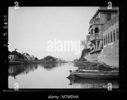 Egypt. River scenes. The Nile. Scenes along the Cairo banks LOC matpc.17990 Stock Photo